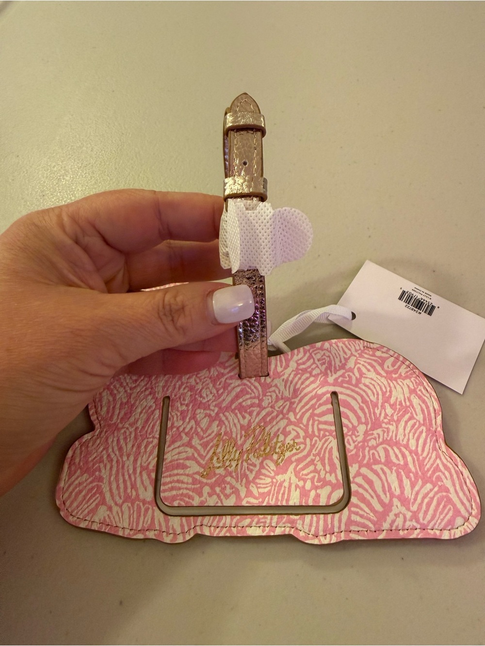 Lilly Pulitzer Zebra Shaped Luggage Tag in ‘Conch Shell Punk Zee Bebe’ - *NWT* - Picture 6 of 8